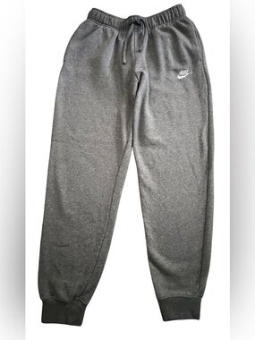 Nike Heather Gray Sweatpants with White Swoosh